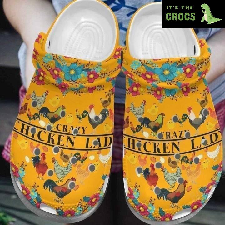 Crazy Chicken Lady Shoes Chicken Flower Crocbland Clog