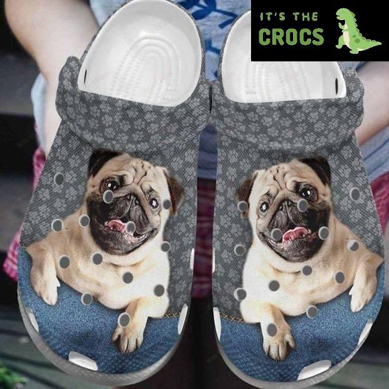 Croc Shoe, Clog Shoe Cute Pug Dog Love Puppy Lovely Design For Pet Lovers, Gift Birthday