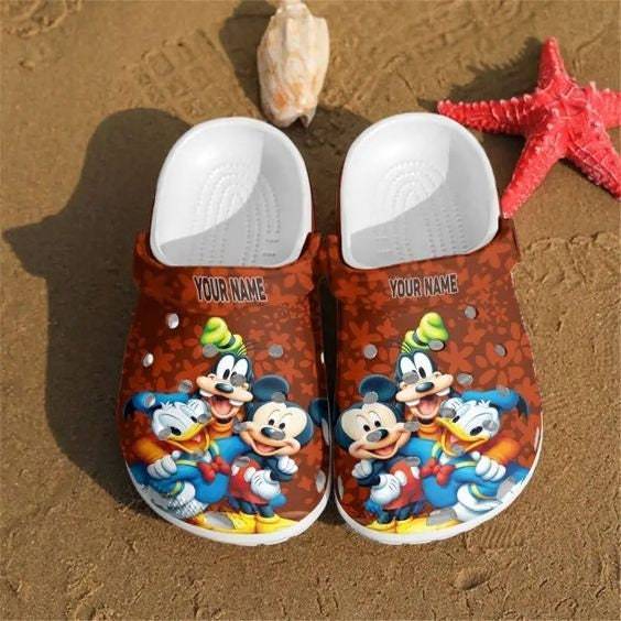 Croc Shoes, Clog Shoes Personalized Cartoon Mouse Donald Duck Goofy Adults