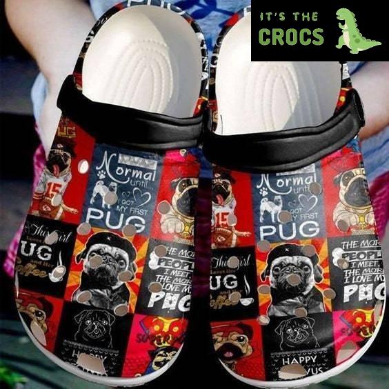 Croc Shoes, Clog Shoes Pug Superbug Croc Pug Mom Quote Valentines Day, Gift Birthday
