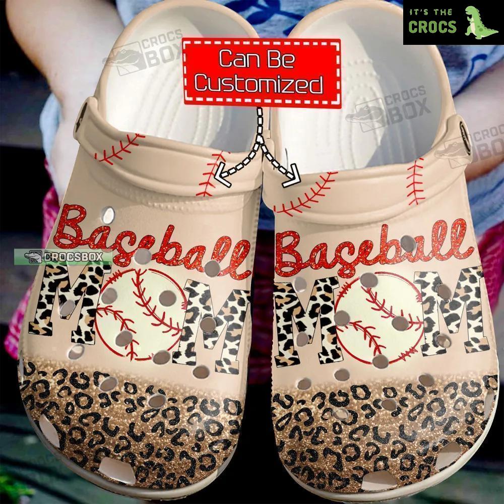 Custom Baseball Vintage Mom Crocs Gift For Mother