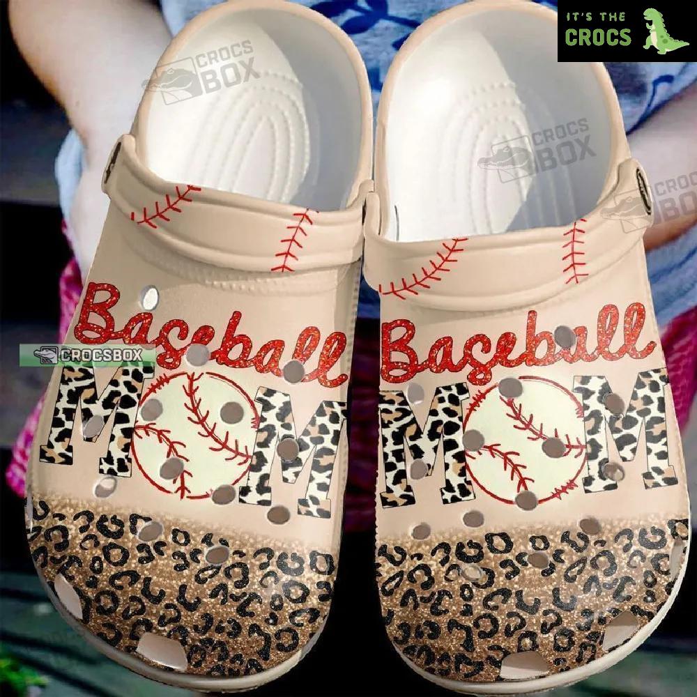 Custom Baseball Vintage Mom Crocs Gift For Mother