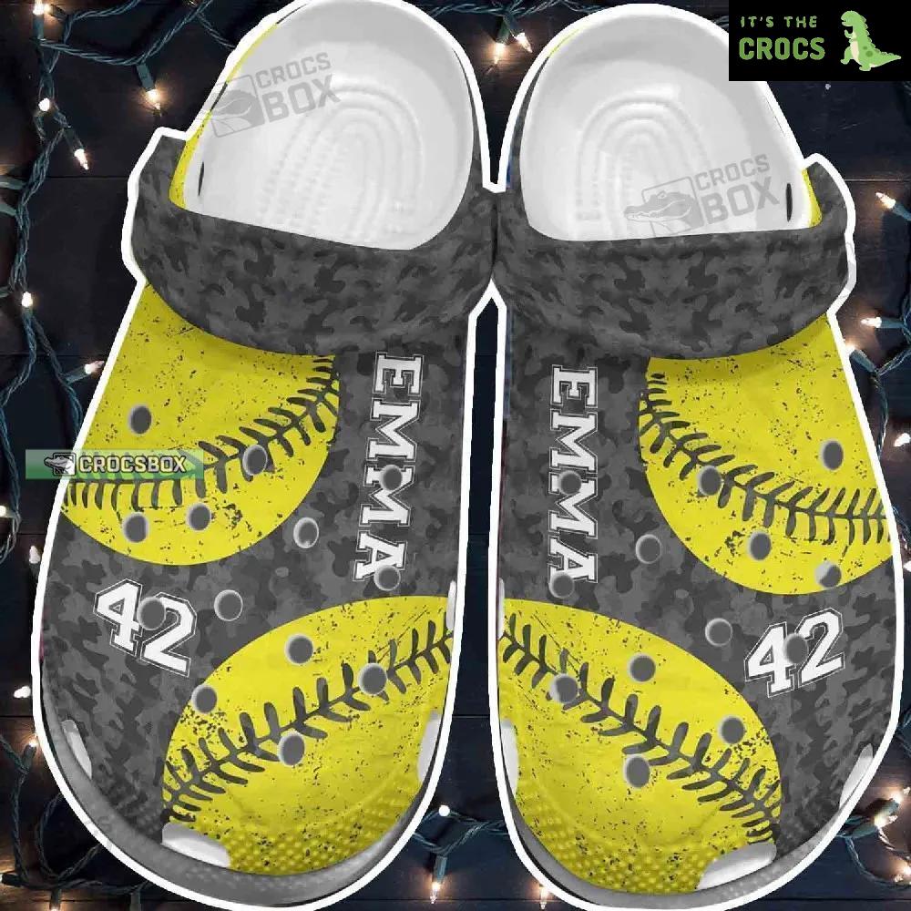 Custom Green Baseball Ball Crocs Gift For Batter