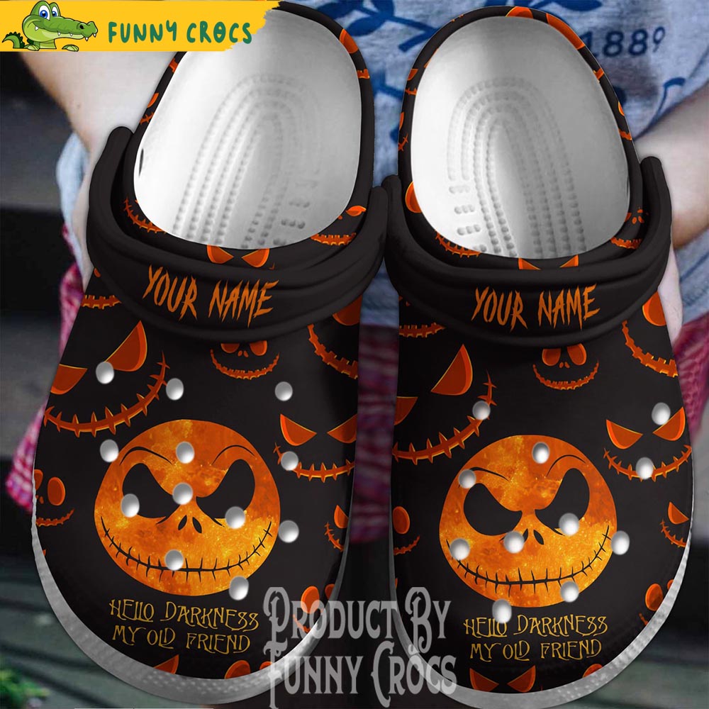 Custom Jack Skellington Hello Darkness My Old Friend Halloween Crocs – Discover Comfort And Style Clog Shoes
