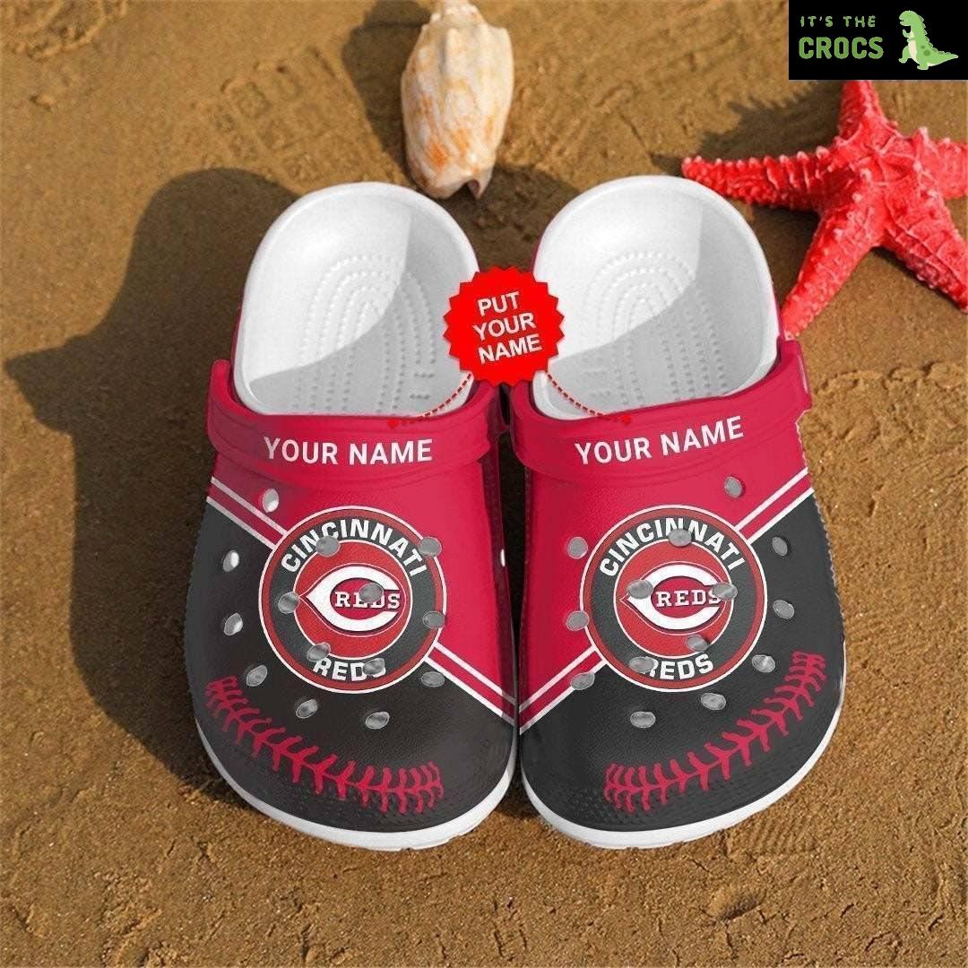 Custom Name Cincinnati Reds Rubber clog Crocs Shoescrocband Clogs Comfy Footwea