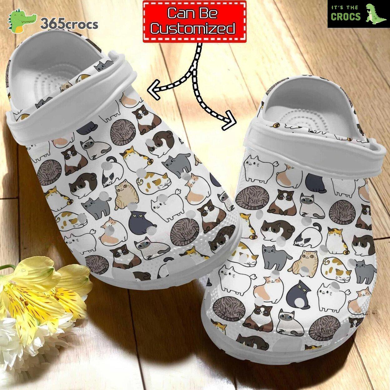 Custom Personalized Lovely Cats Pattern Clog Shoes