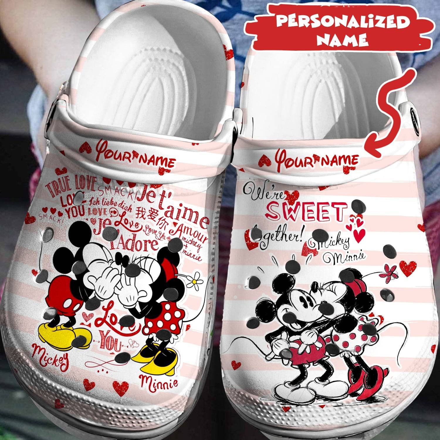 Customize Your Disney Magic: Mickey Minnie Crocs 3D Clog Shoes