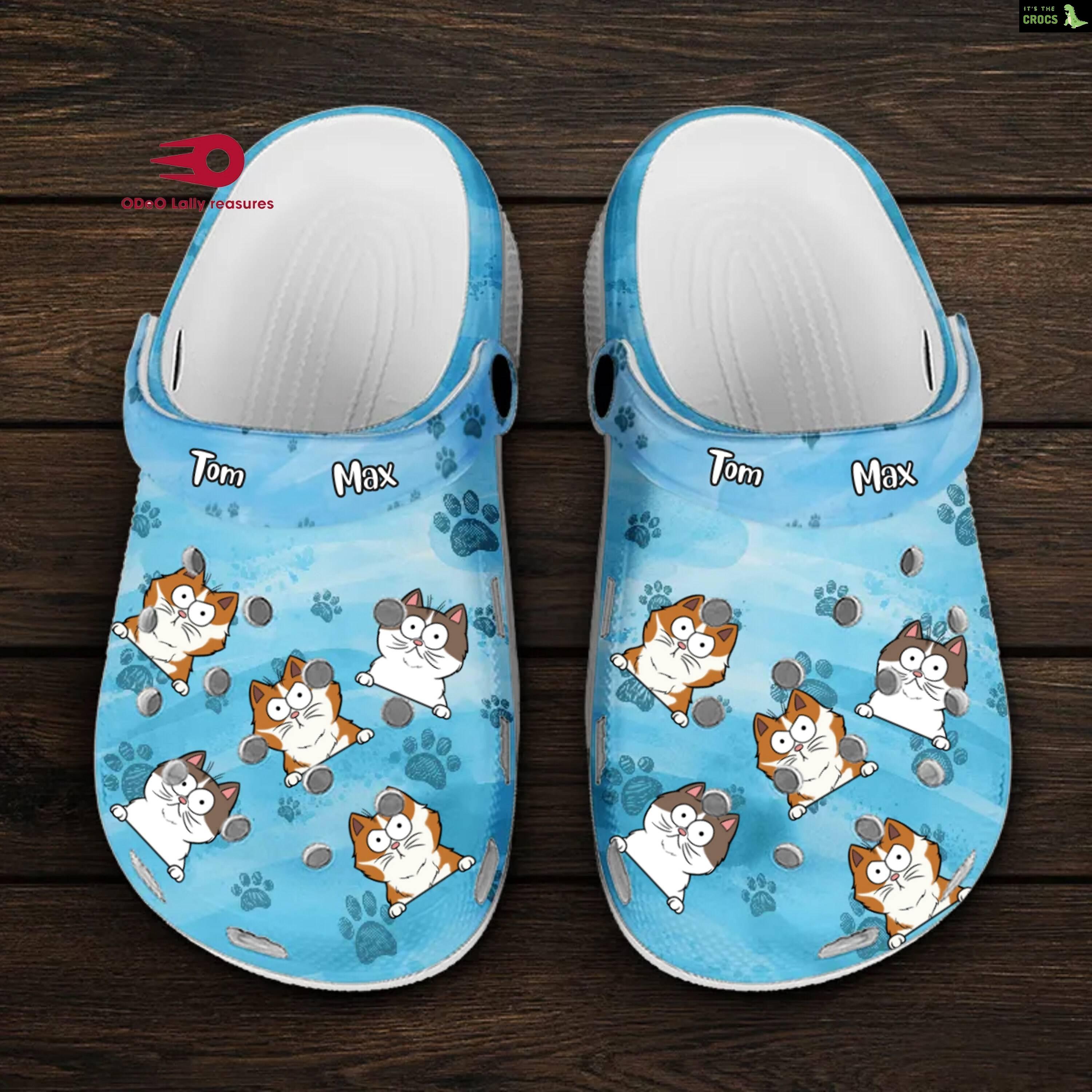 Cute Cat Design Clogs Fall Season Cat Lover Birthday Gift