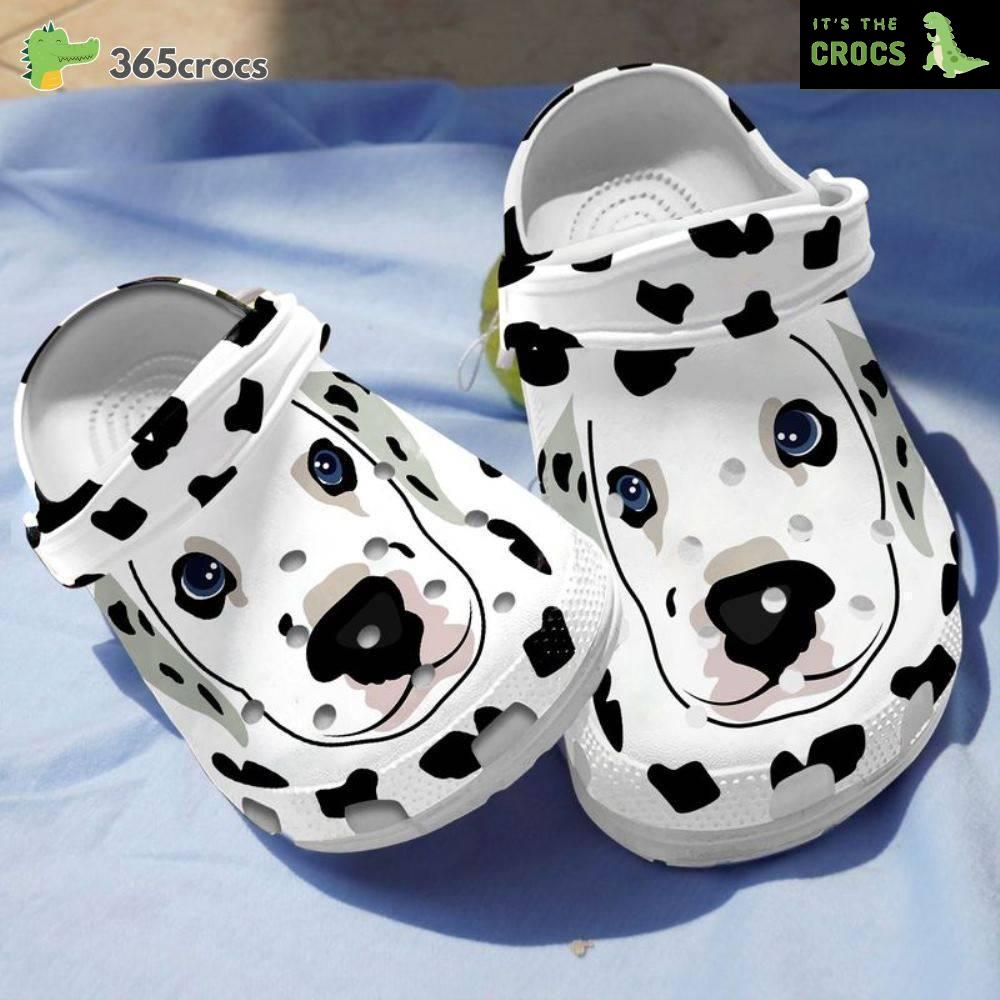 Cute Dalmatian Dog Life Is Better With Puppy Lovely Design Crocs Clog Shoes