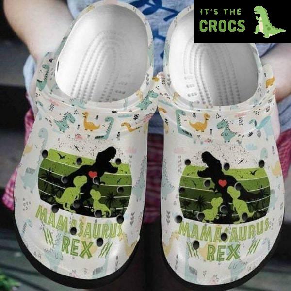 Cute Dinosaur Mamasaurus Rex Icon Personalized Gift For Lover Rubber Clog Shoes Comfy Footwear, Gift Birthday