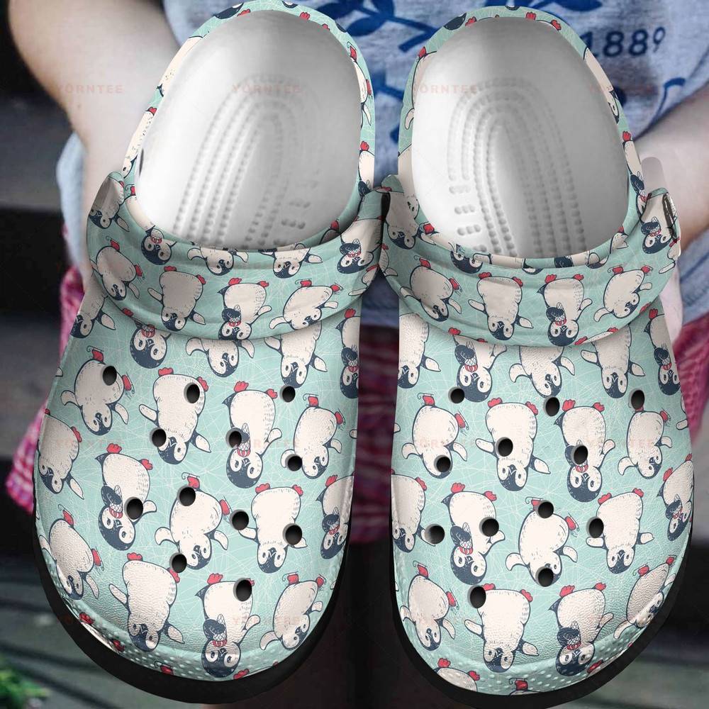 Cute Penguin Pattern 5 Gift For Lover Rubber clog Crocs Shoes