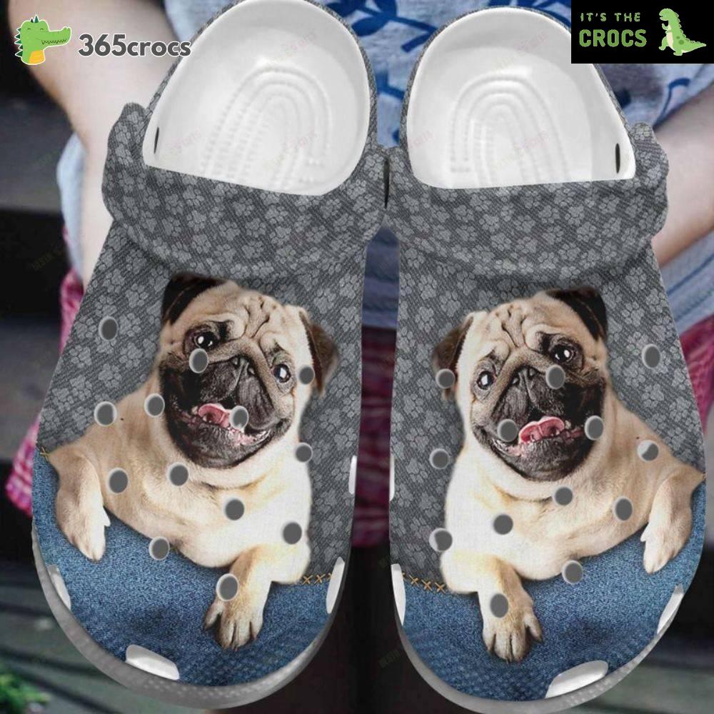 Cute Pug Dog Love Puppy Lovely Design For Pet Lovers Crocs Clog Shoes