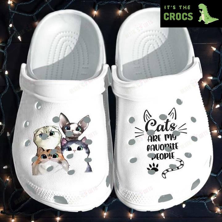 Cutie Cats Favorite With Cats Crocs Classic Clogs Shoes