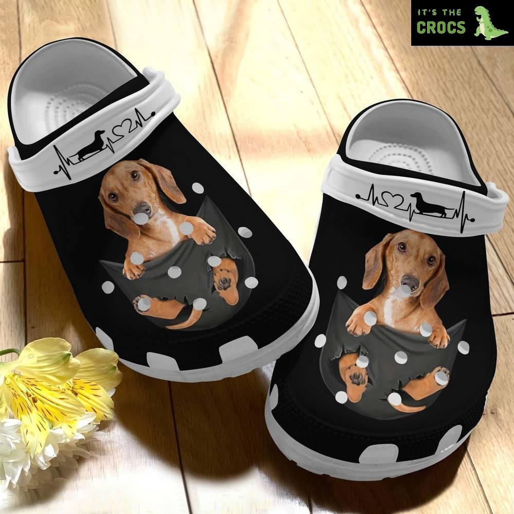 Dachshund A Lovely Rubber clog Crocs Shoes