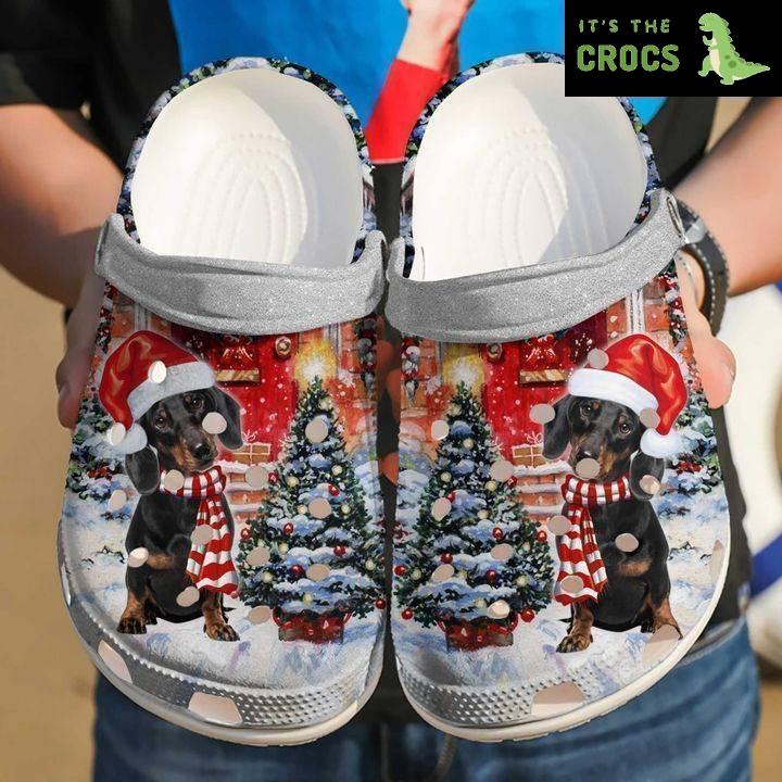 Dachshund Christmas Classic Clogs Crocs Shoes