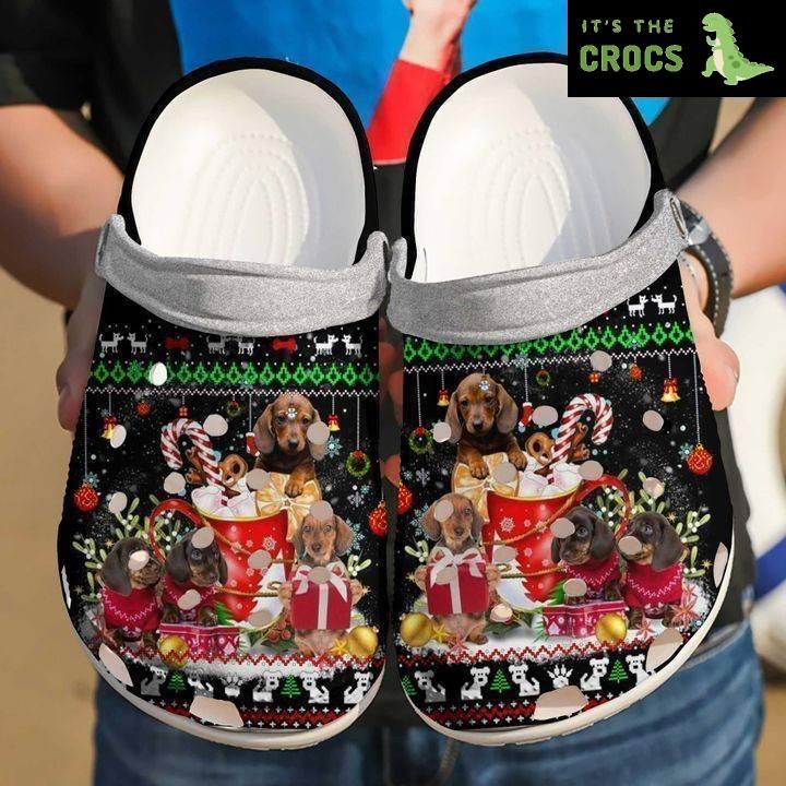 Dachshund Christmas Gang Crocs Classic Clogs Shoes