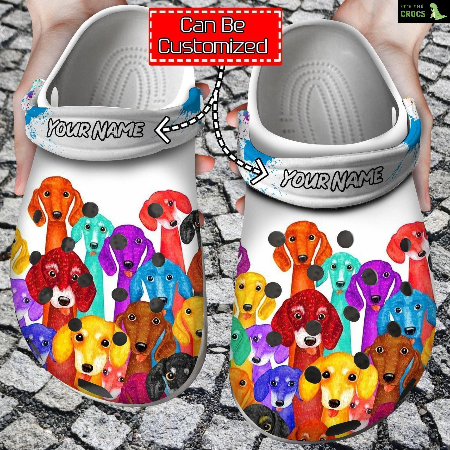 Dachshund Colorful clog Crocs Shoes Dog