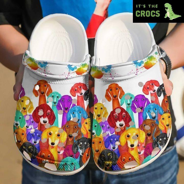 Dachshund Colorful Crocs Classic Clogs Shoes