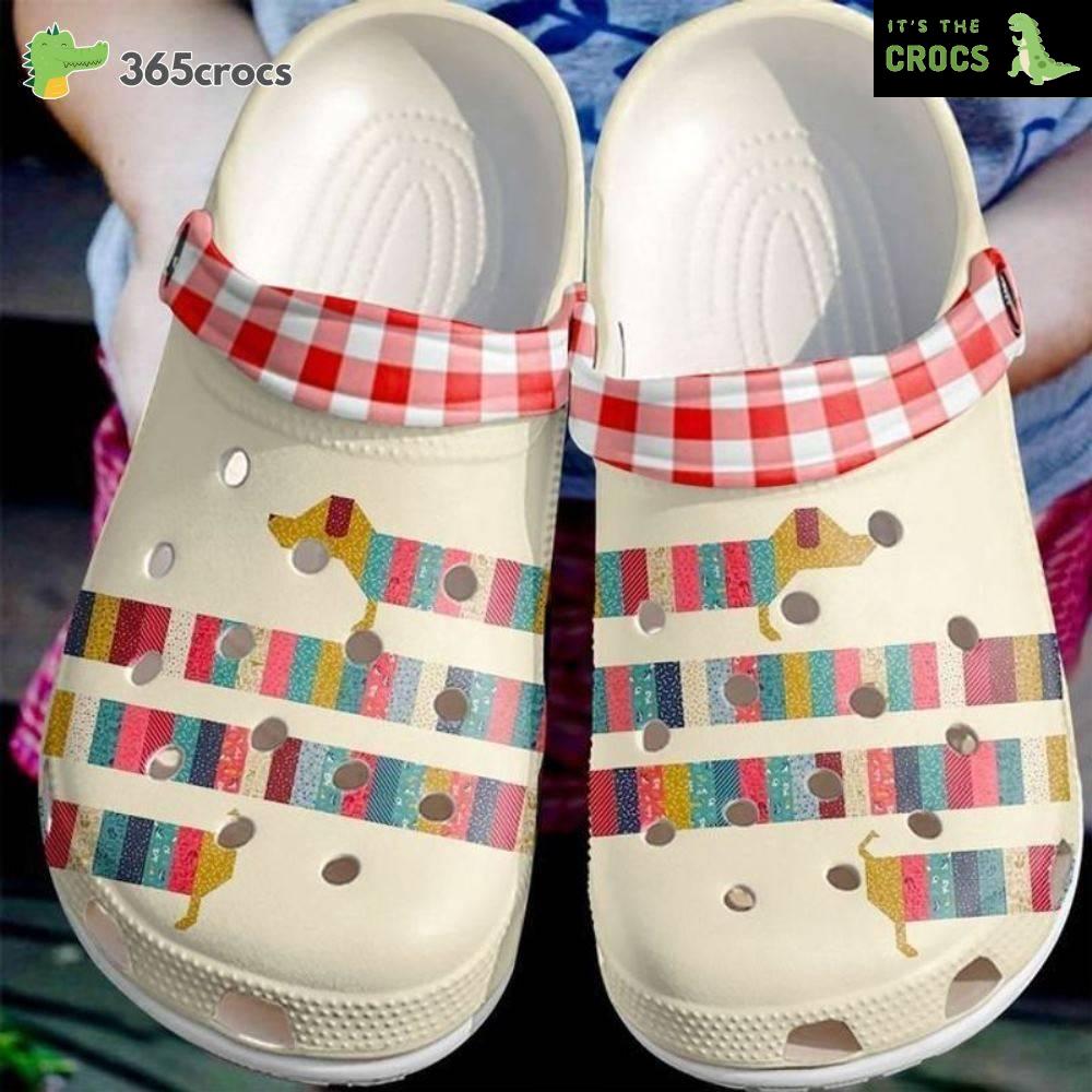 Dachshund Doxie Lovers Funny Dachshund With Long Body Lovely Design Crocs Clog Shoes
