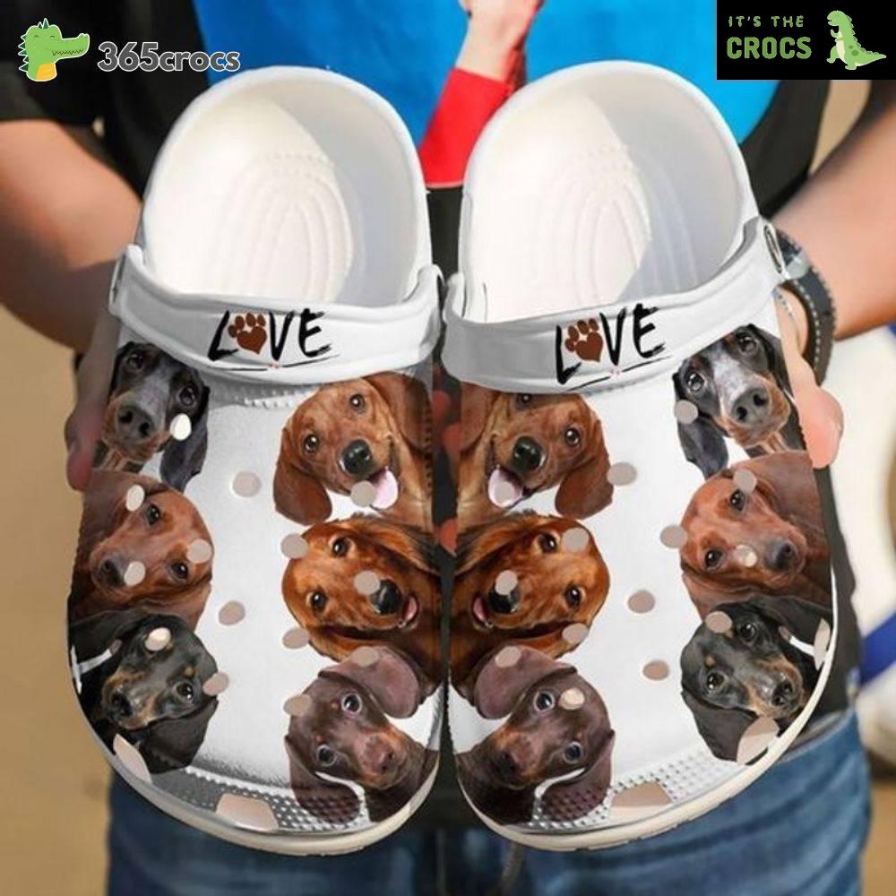 Dachshund Fan Club Cutes Happier Life With Puppy Special Gift For Friend Crocs Clog Shoes