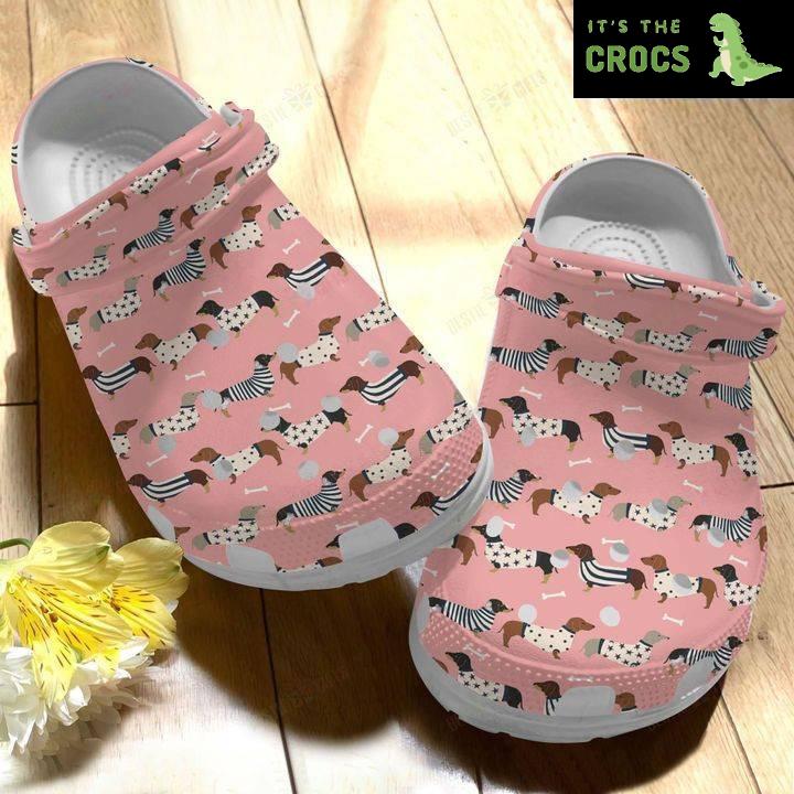 Dachshund In Sweater Crocs Classic Clogs Shoes