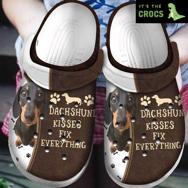Dachshund Kisses Fix Everything Crocs Classic Clogs Shoes
