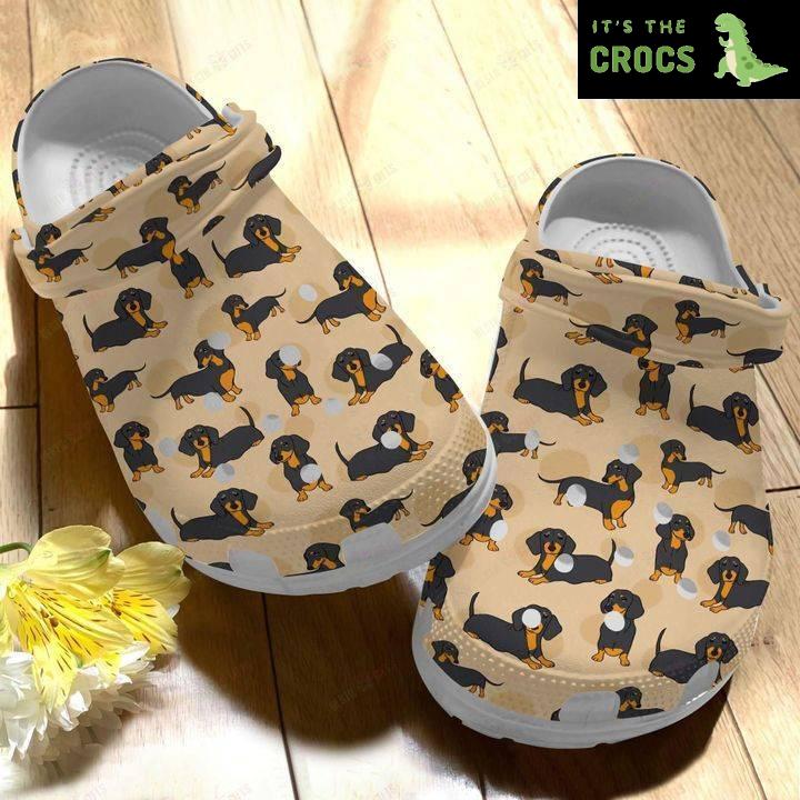 Dachshund Pattern Clog Crocs Classic Clogs Shoes