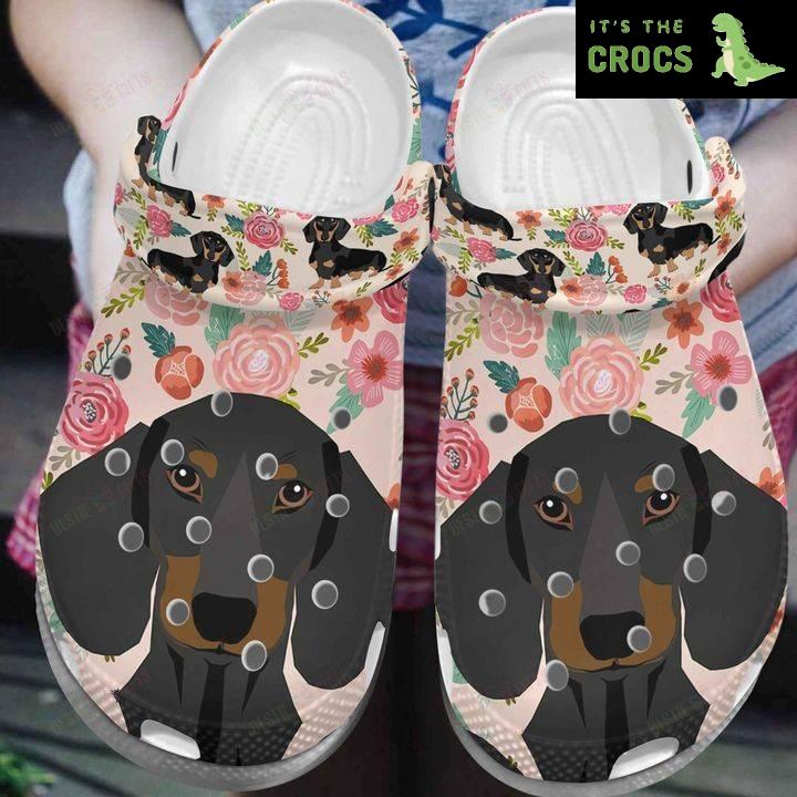 Dachshund Portrait Crocs Classic Clogs Shoes