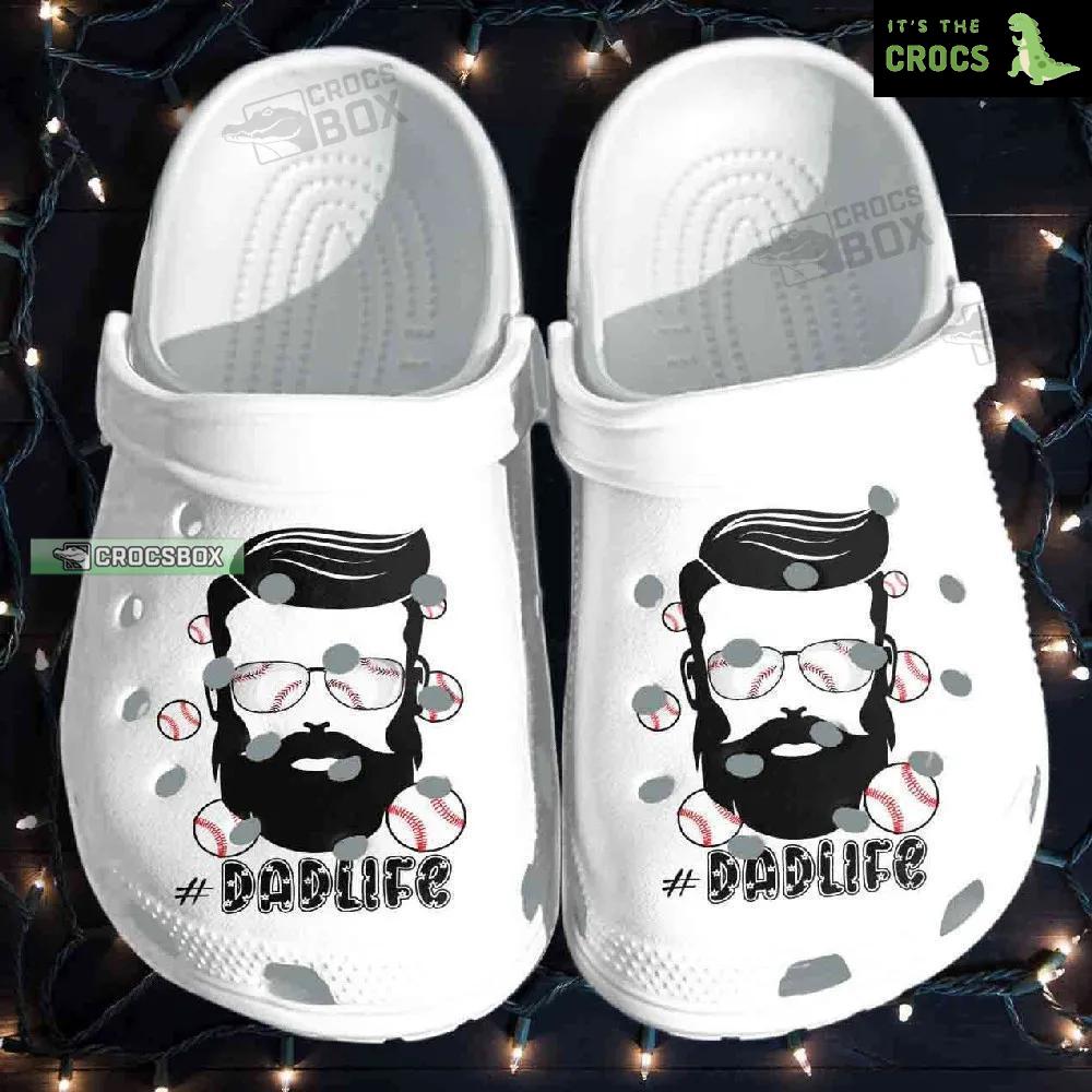 Dadlife With Baseball Sport Crocs Gift For Dad