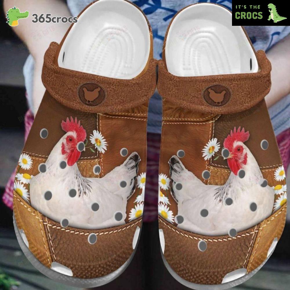 Daisy Chicken Croc, Chicken Classic Clog, Animal Croc, Beautiful Croc, For Boyfriend Crocs Clog Shoes