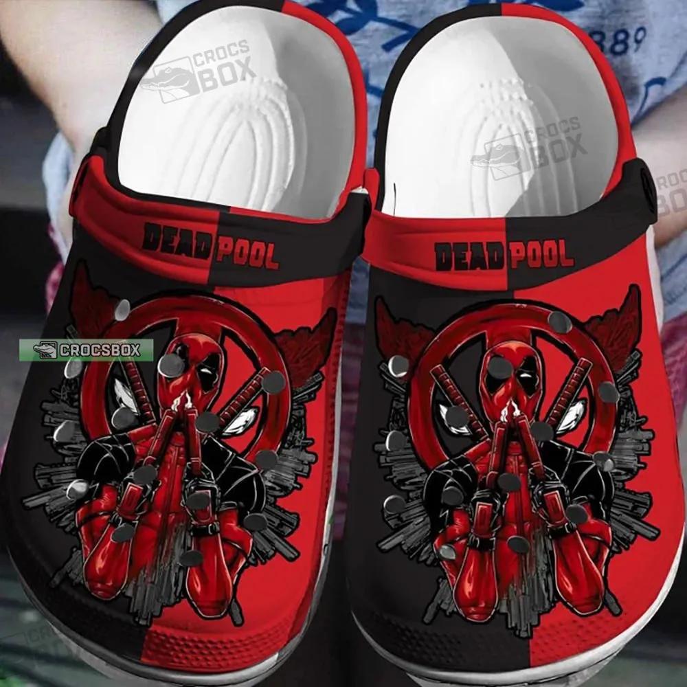 Deadpool Crocs Red And Black Crocs Shoes
