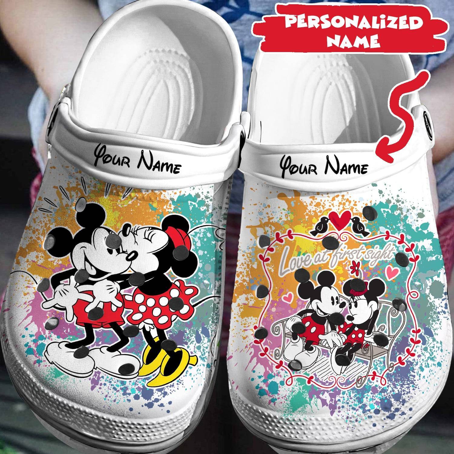 Design Your Disney Dreams: Personalized Mickey Minnie Crocs 3D Clog Shoes
