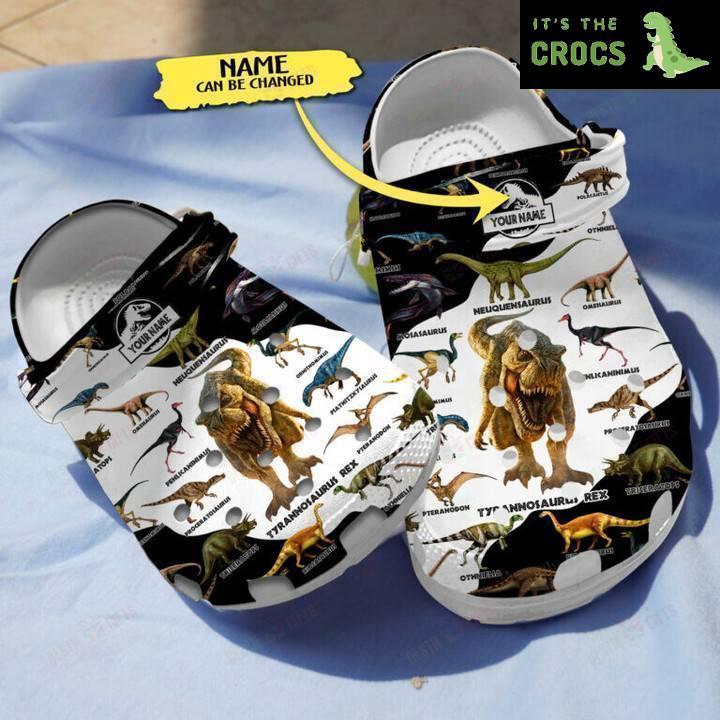 Dino – lover’s Delight: Personalized Dinosaur Crocs Classic Clogs