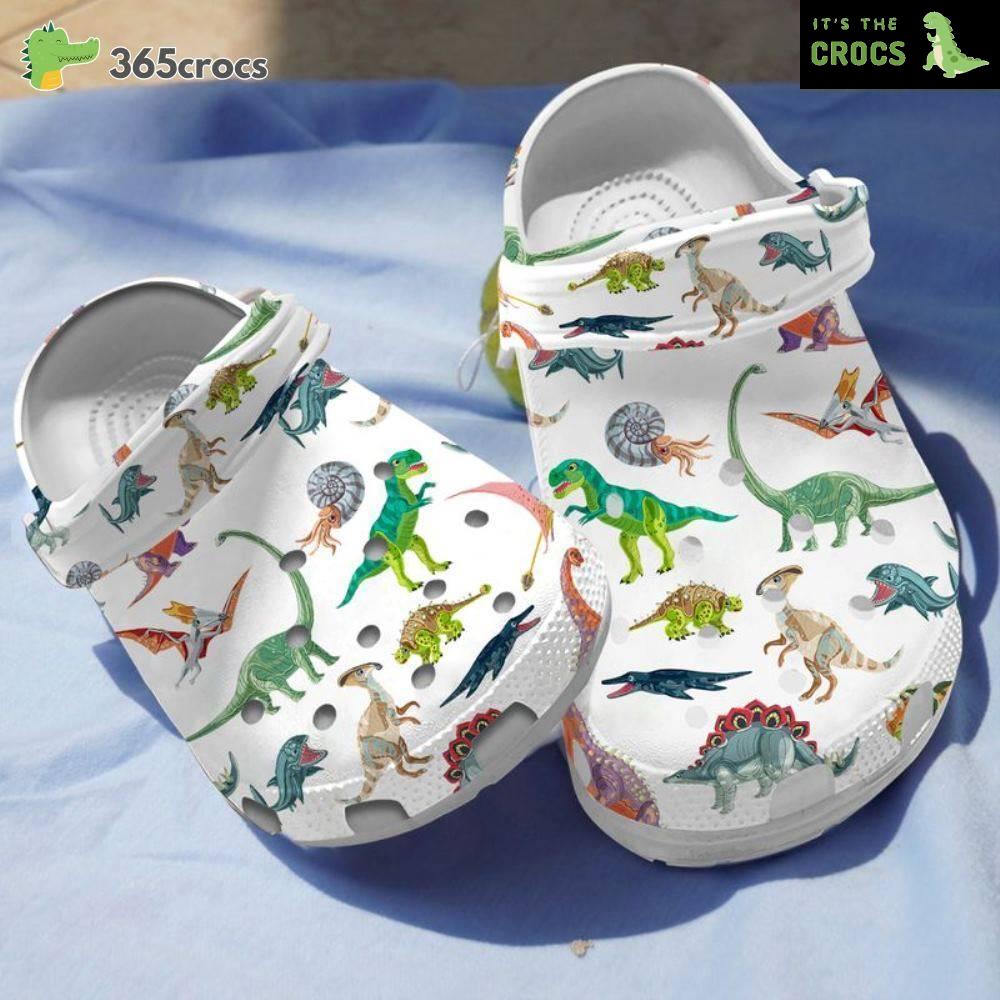 Dinosaur Collections Lovely Design Anti-Slip Good Choice For Gift Crocs Clog Shoes