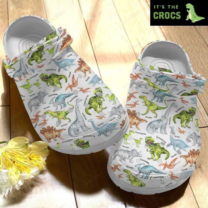 Dinosaur Crocs Classic Clogs Shoes