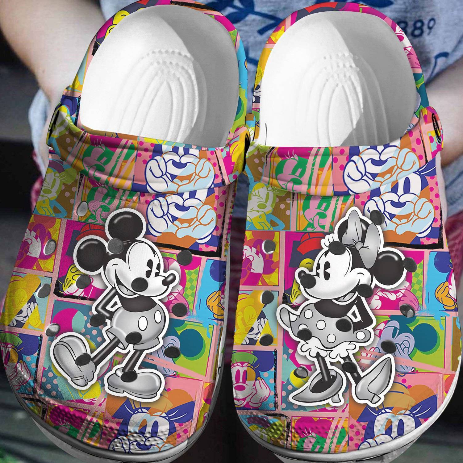 Disney Fashion Adventure: Mickey Minnie Crocs 3D Clog Shoes – Step into the Magic