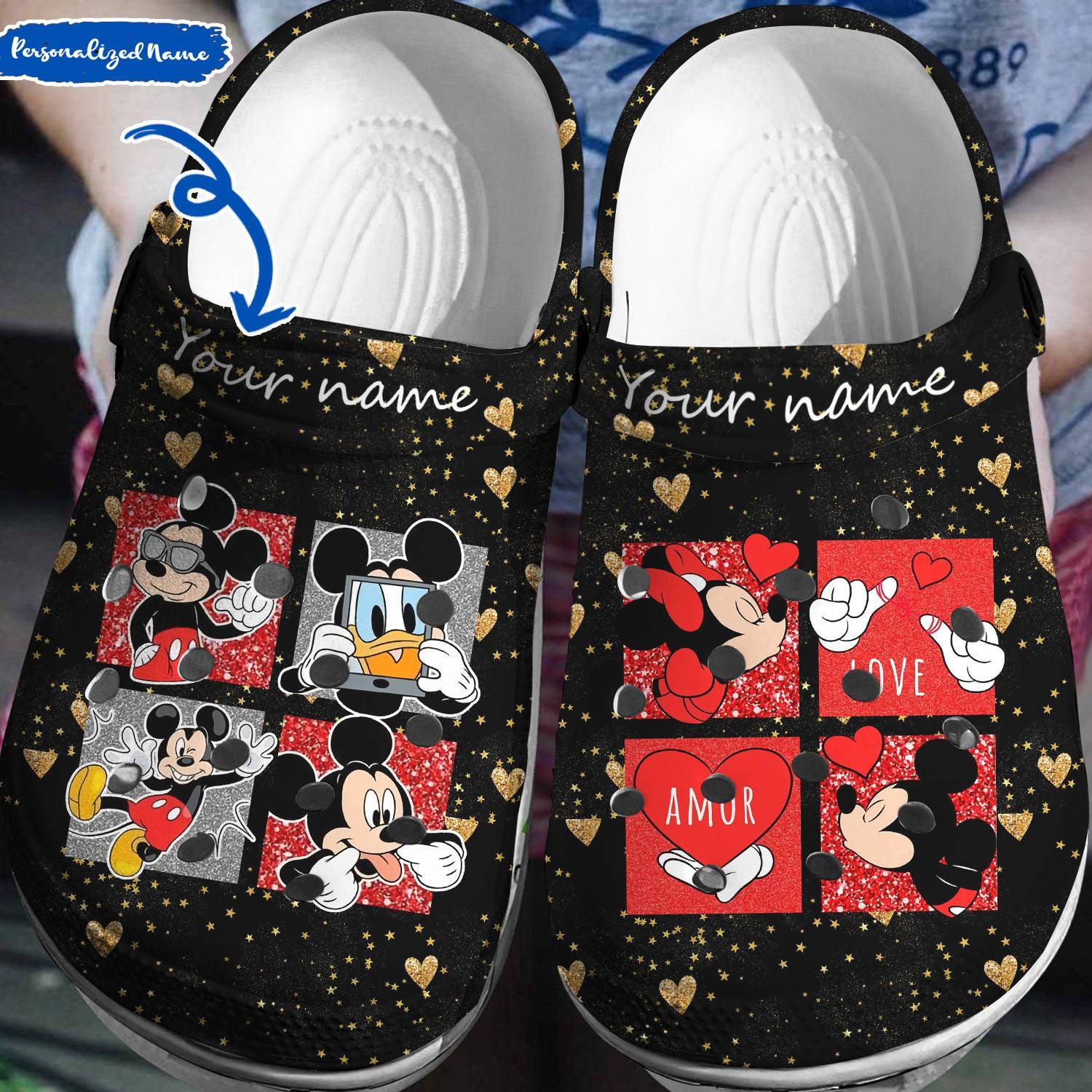 Disney Fashion Designed Just for You: Personalized Mickey Minnie Crocs 3D Clog Shoes