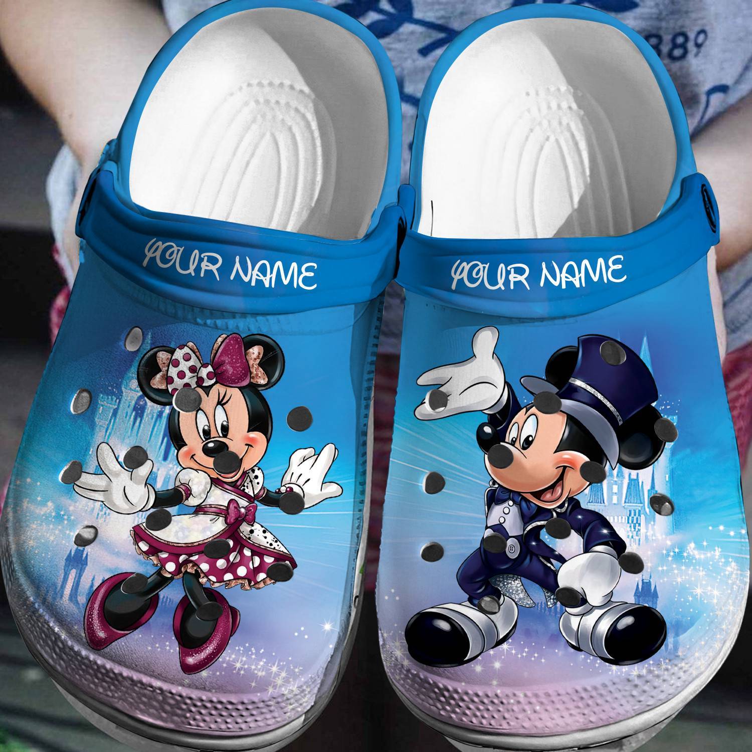Disney Style, Personalized: Mickey Minnie Crocs 3D Clog Shoes