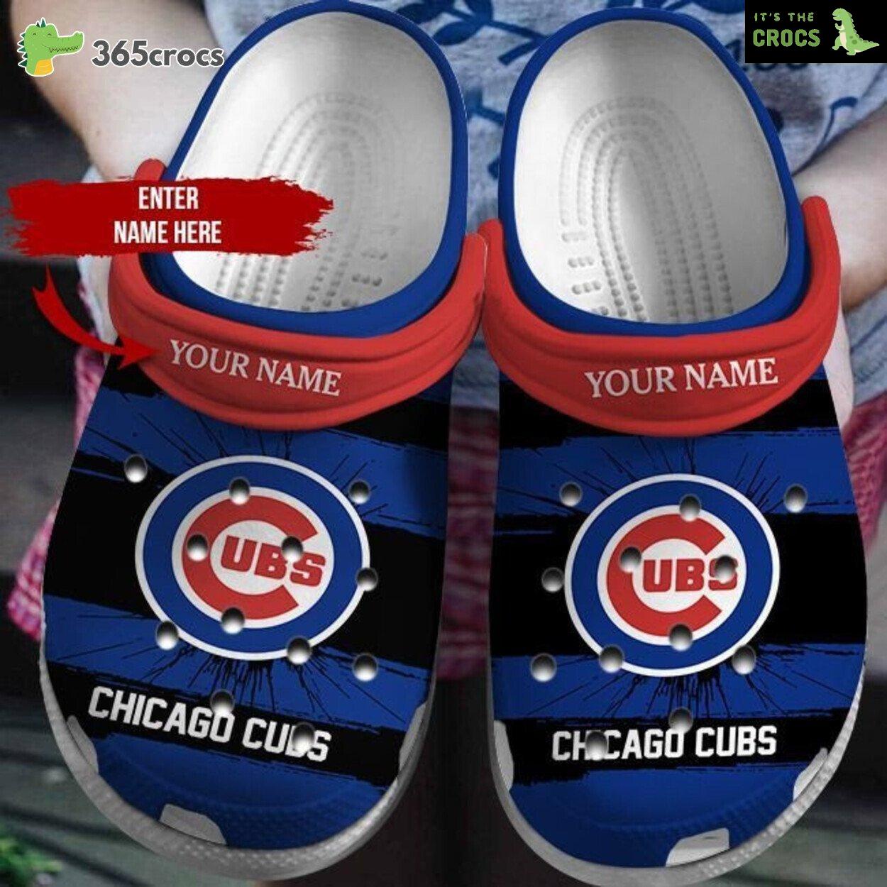 Dive into Baseball Fandom Personalized Chicago Cubs Themed Clog Footwear Design