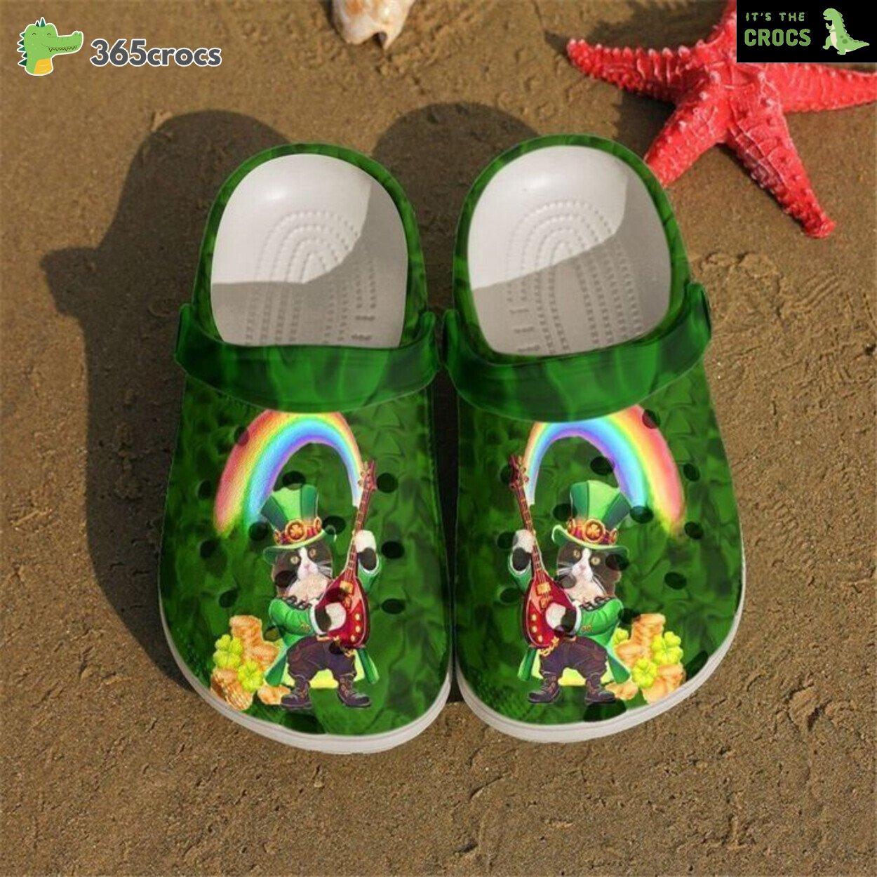 Dive into Celtic Whimsy Irish Inspired Cat Clog Footwear Design