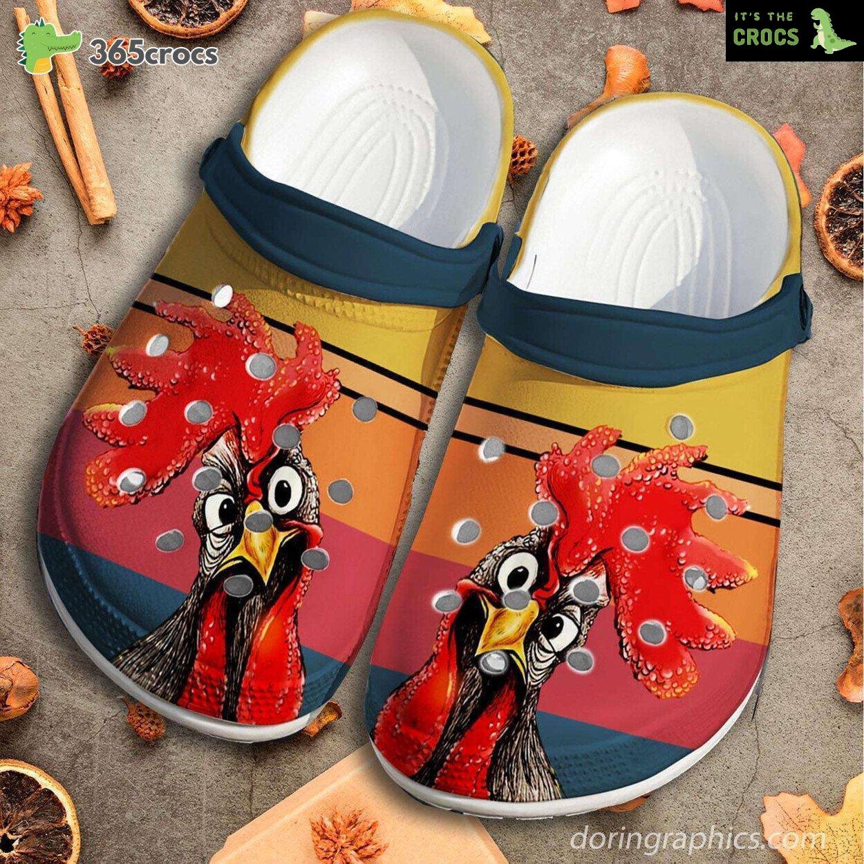 Dive into Humor Funny Chicken Observational Comfortable Clog Shoes