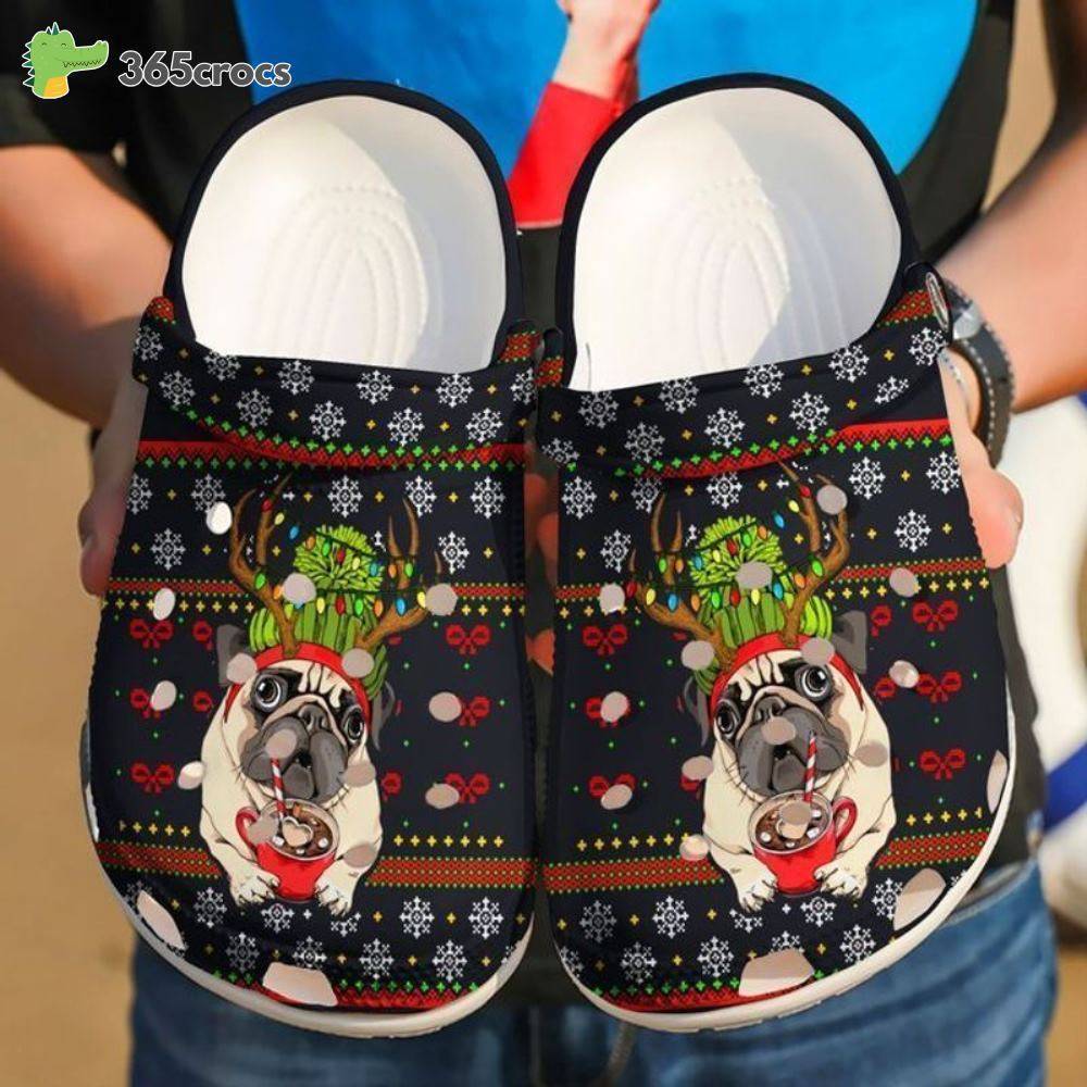 Dog Christmas Ugly Patterns Bulldog Lover Gift For New Year Crocs Clog Shoes