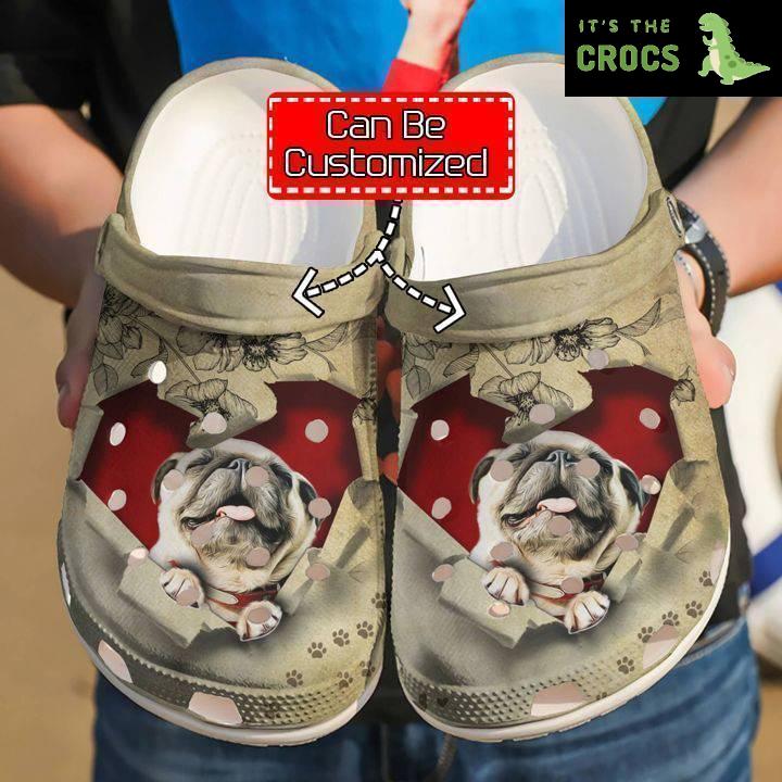 Dog Crocs – Pug They Steal My Heart Clog Shoes For Men And Women