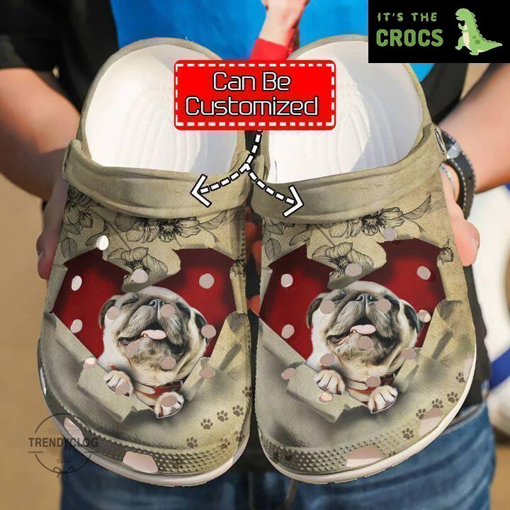 Dog Crocs Pug They Steal My Heart Clog Shoes