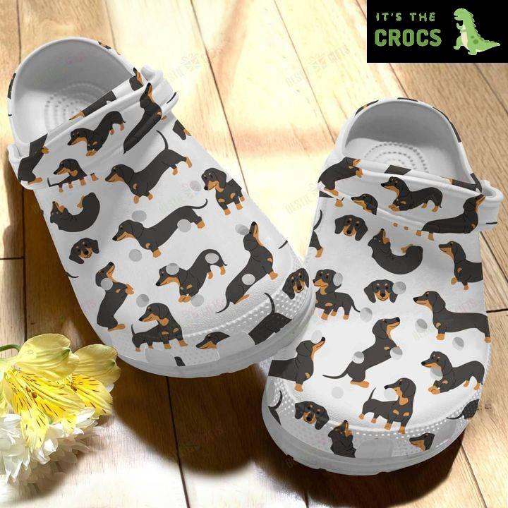Dog Dachshund V6 Crocs Classic Clogs Shoes