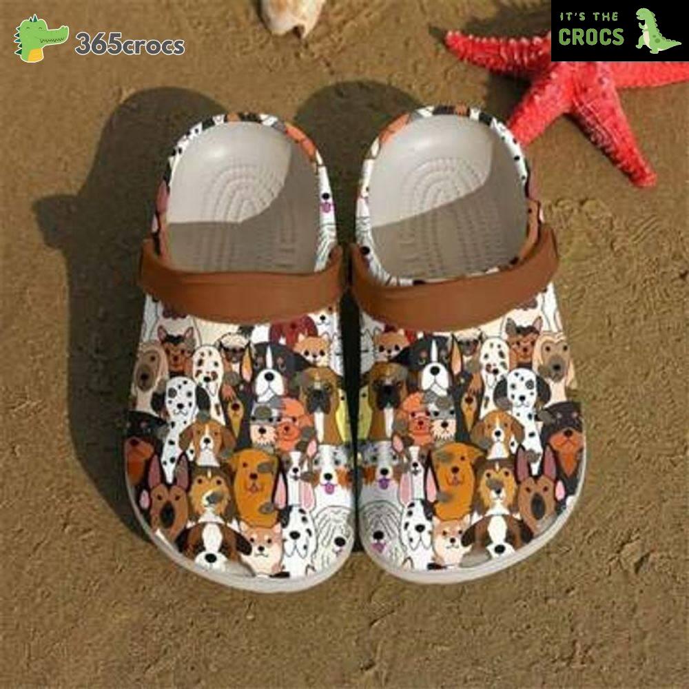 Dog Doodles Classic Clogs Shoes 3D Print Dog Croc Pet Lovers Water Shoes Puppy Crocs Clog Shoes