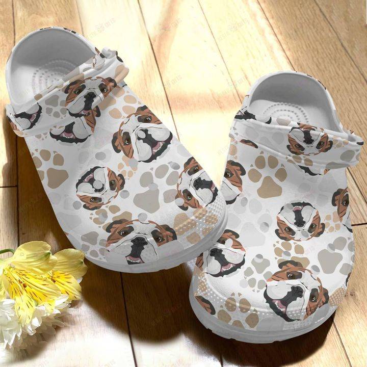Dog English Bulldog Crocs Classic Clogs Shoes PANCR0211