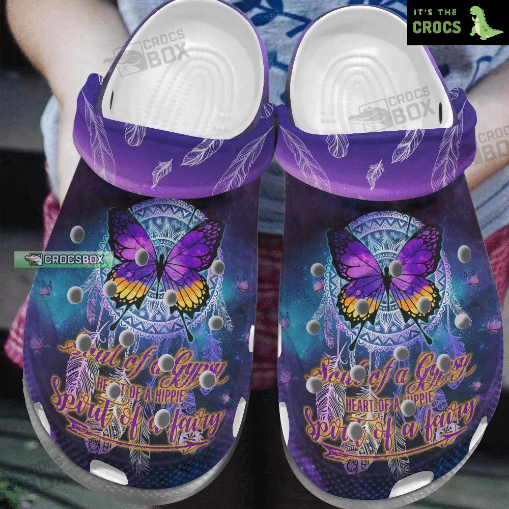 Dreamcatcher Butterfly Heart Of A Hippie Crocs Shoes