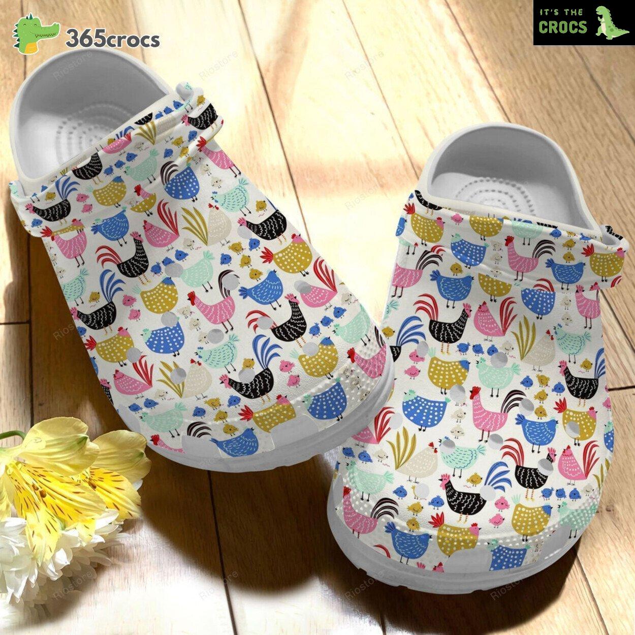 Family Chicken Colorful Gift For Lover Rubber clog Shoes Comfy Footwear