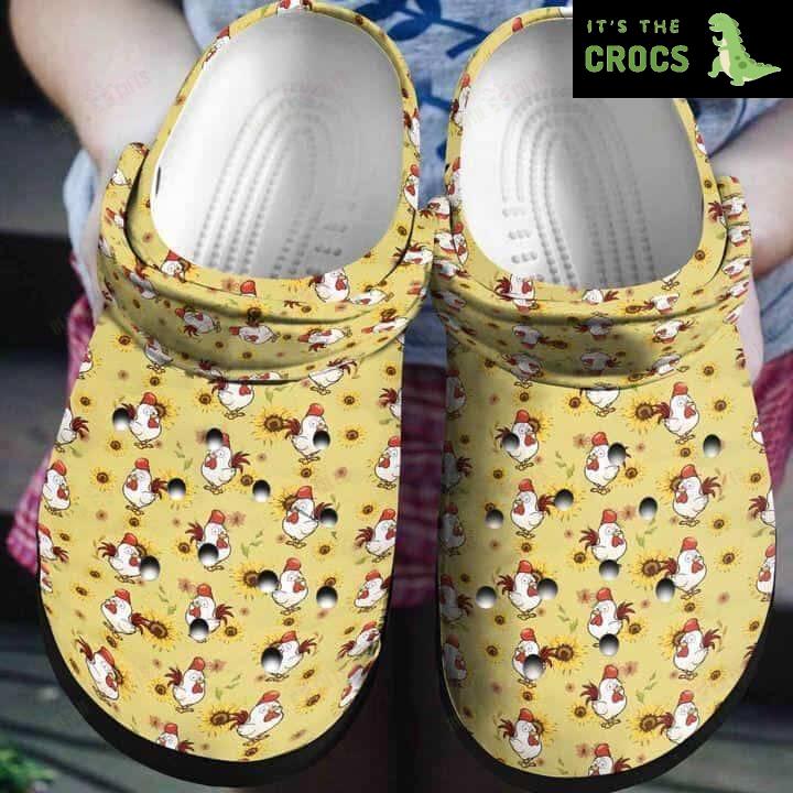 Farm Life Delight: Chicken Crocs Classic Clogs